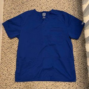 Cherokee Core Stretch Scrub Shirt V-Neck - Galaxy Blue - Small - Like New